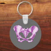 Vrouw Pelvis Paars Sleutelhanger (Voorkant)