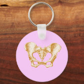 Vrouw Pelvis Sepia Sleutelhanger (Voorkant)