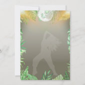 Vrouw Pensioen Zomer Disco Achtertuin Oerwoud Kaart (Achterkant)