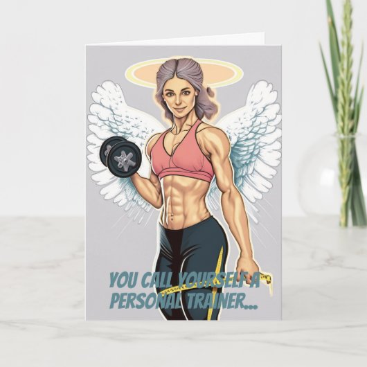 Vrouw Personal Trainer of Coach Gym Verjaardag Kaart (Voorkant)