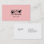 Vrouw Personal Trainer Pink Fitness Visitekaartje (Voorkant / Achterkant)