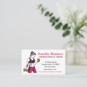 Vrouw Personal Trainer Visitekaartje (Staand voorkant)