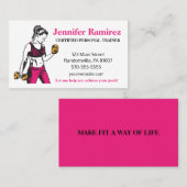 Vrouw Personal Trainer Visitekaartje (Voorkant / Achterkant)