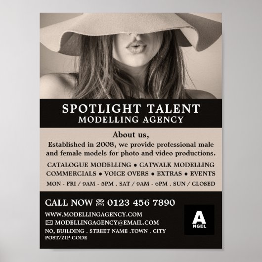 Vrouw Pet Model, modellenbureau, modelagent Poster (Voorkant)
