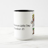 Vrouw Pharmacist with Pill Fles Mok (Midden)