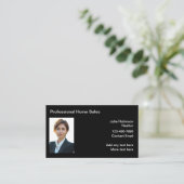 Vrouw Photo Realtor Visitekaartjes Sjabloon (Staand voorkant)