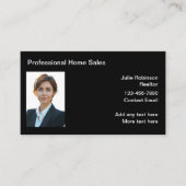 Vrouw Photo Realtor Visitekaartjes Sjabloon (Voorkant)