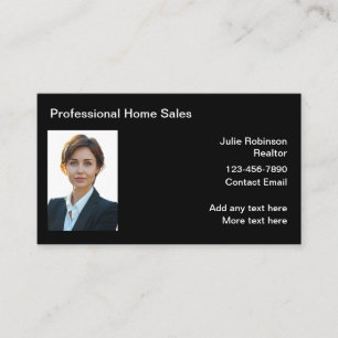 Vrouw Photo Realtor Visitekaartjes Sjabloon
