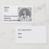 Vrouw Physician Assistant Visitekaartjes Afsprakenkaartje (Voorkant / Achterkant)