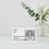 Vrouw Physician Assistant Visitekaartjes Afsprakenkaartje (Staand voorkant)