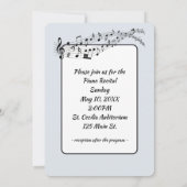 Vrouw pianist in de oceaan voor piano overweging kaart (Achterkant)