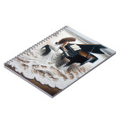 Vrouw pianist in schuimig Surf Notitieboek (Linkerzijde)