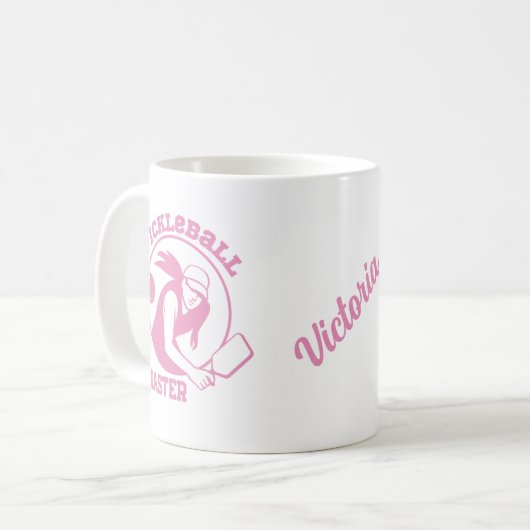 Vrouw Pickleball Master Game Speler Aangepaste Naa Koffiemok (Voorkant links)