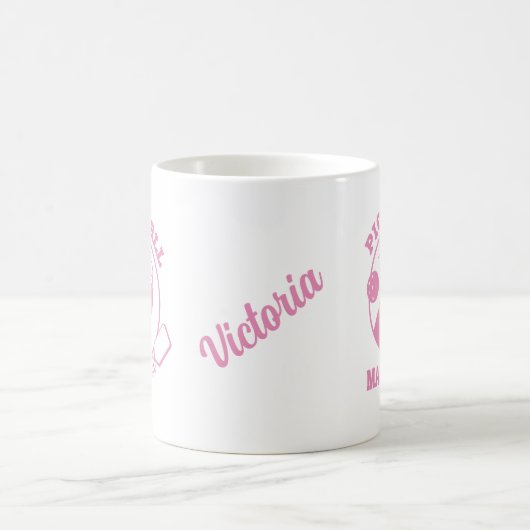 Vrouw Pickleball Master Game Speler Aangepaste Naa Koffiemok (Center)