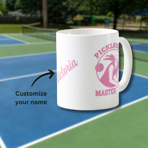 Vrouw Pickleball Master Game Speler Aangepaste Naa Koffiemok