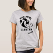 Vrouw Pickleball Master Game Speler Aangepaste Naa T-shirt (Voorkant)