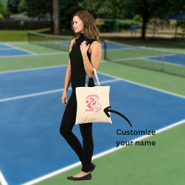 Vrouw Pickleball Master Game Speler Aangepaste Naa Tote Bag