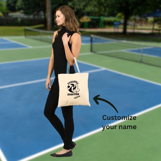 Vrouw Pickleball Master Game Speler Aangepaste Naa Tote Bag