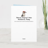 Vrouw Pileated Woodpecker Wenskaart Feestdagen Kaart (Achterkant)