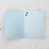 Vrouw Pileated Woodpecker Wenskaart Feestdagen Kaart (Binnen)