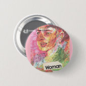 Vrouw Pin Ronde Button 5,7 Cm (Voorkant /achterkant)