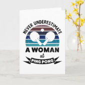 Vrouw: Ping Pong Funny table tennis Gift Moms Kaart (Gele Bloem)