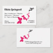 Vrouw Plumber Visitekaartje (Voorkant / Achterkant)