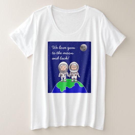 Vrouw Plus Size T-shirt voor nieuwe grootouders (Design voorkant)