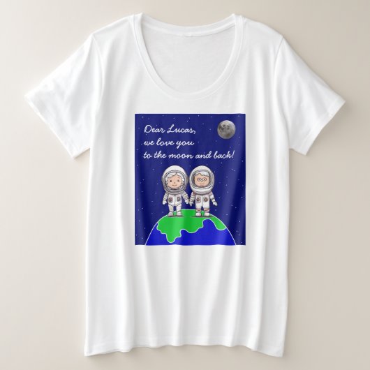 Vrouw Plus Size T-shirt voor nieuwe grootouders (Design voorkant)