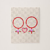 Vrouw plus vrouw legpuzzel (Verticaal)