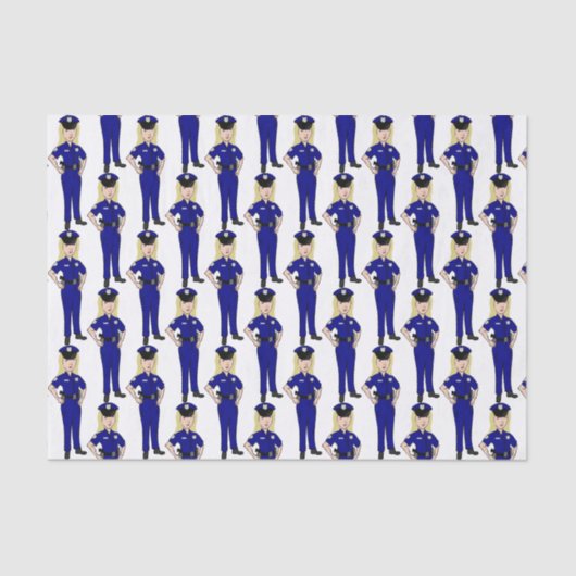 Vrouw Politieambtenaar Tissuepapier (Voorkant)