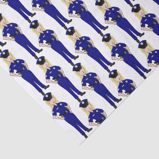 Vrouw Politieambtenaar Tissuepapier (Detail)