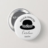 Vrouw politieman | Gepersonaliseerd Ronde Button 5,7 Cm (Voorkant /achterkant)