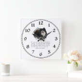 Vrouw Pomeranian Keepomwille Vierkante Klok (Huis)