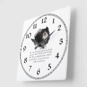 Vrouw Pomeranian Keepomwille Vierkante Klok (Hoek)