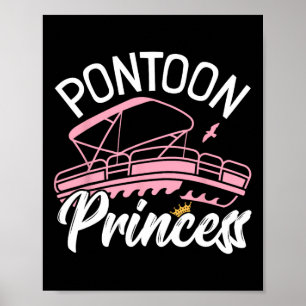 Vrouw Pontoon Boat Meisje I Pontoon Princess Ponto Poster