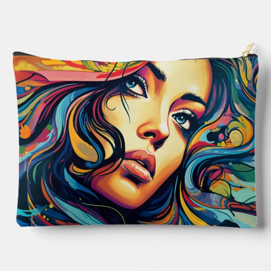 Vrouw Pop Kunst Groot Etui (Achterkant)