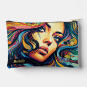 Vrouw Pop kunst met naam klein Etui (Achterkant)