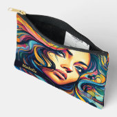 Vrouw Pop kunst met naam klein Etui (Open)