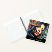 Vrouw Pop kunst met tekst Notitieboek (Binnen)