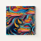 Vrouw Pop kunst met tekst Notitieboek (Achterkant)