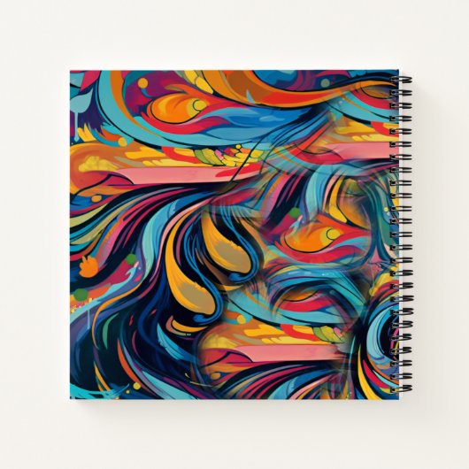 Vrouw Pop kunst met tekst Notitieboek (Achterkant)