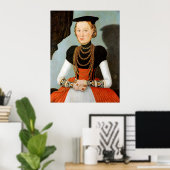 Vrouw Portret - Cranach de Jongere - c1564 Poster (Thuiskantoor)