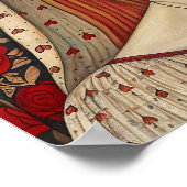 Vrouw Portret Decoratieve Kunst Print (Hoek)