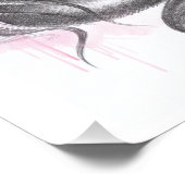 Vrouw portret met appel en bloesem Surreale kunst Foto Afdruk (Hoek)