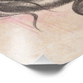 Vrouw portret met appel en bloesem Surreale kunst Foto Afdruk (Hoek)