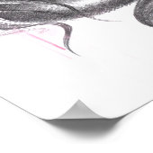 Vrouw portret met appel en bloesem Surreale kunst Poster (Hoek)