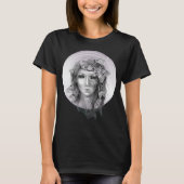 Vrouw Portret met Moten Surrealistische Dark Fanta T-shirt (Voorkant)
