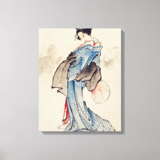 Vrouw, portret met volledige lengte canvas afdruk (Voorkant)