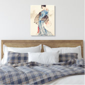 Vrouw, portret met volledige lengte canvas afdruk (Insitu (Slaapkamer))